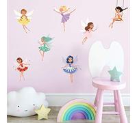 Stickerscape Fairy Wall Stickers (Colourful Fairies - Option 1) | Fairy Wall Stickers for a Children's Bedroom or Nursery | Easy to Apply and Cleanly Removable