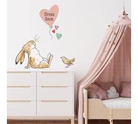 Stickerscape Guess How Much I Love You Wall Stickers (Personalised Hare - Regular) | Nursery Wall Stickers, Woodland Wall Stickers, Nursery Wall Decor| Easy to Apply, Cleanly Removable