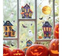 Stickerscape Halloween Scene Window Sticker Pack Children's Bedroom Nursery Playroom Décor Self-Adhesive Reusable