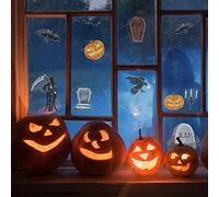 Stickerscape Halloween window stickers (Scary Halloween stickers - 2 sheets) | Halloween window decorations | Reusable and cleanly removable | Made in the UK