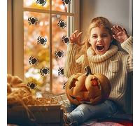 Stickerscape Halloween window stickers (Spiders - 3 sheets) | Halloween window decorations | Reusable and cleanly removable | Made in the UK