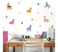Stickerscape Llama Wall Stickers | Perfect for A Childs Bedroom, Playroom Or Nursery | Easy to Apply | 62 Colourful Llama Stickers Included | Perfect to Add Interest to a Plain Wall