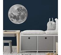 Stickerscape Moon Wall Stickers (Full Moon - Regular) | Moon Wall Decals, Space Stickers for Walls, Space Wall Decor| Easy to Apply, Cleanly Removable