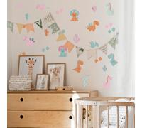 Stickerscape Pastel Dinosaur Wall Sticker Pack Nursery Wall Decor
