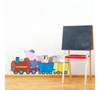 Stickerscape Peppa Pig And Friends Train Wall Sticker (Large Size) Children's Bedroom Playroom Décor Self-Adhesive Removable