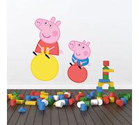 Stickerscape Peppa Pig and George Wall Stickers (Space Hoppers - Regular Size)| Official Peppa Pig Wall Decal, Wall Decor | Easy to Apply, Cleanly Removable