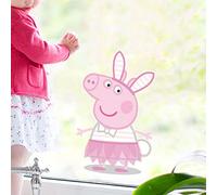 Stickerscape Peppa Pig Easter Window Stickers (Easter Peppa)| Official Peppa Pig Easter Window Decal, Easter Window Decor | Easy to Apply, Cleanly Removable and Repositionable