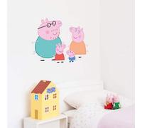 Stickerscape Peppa Pig Family Wall Sticker (Regular Size) Children's Bedroom Playroom Décor Self-Adhesive Removable