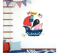 Stickerscape Peppa Pig George Wall Stickers (Personalised Pirate George - Large Size)| Official Peppa Pig Wall Decal, Wall Decor | Easy to Apply, Cleanly Removable