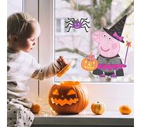 Stickerscape Peppa Pig Halloween Window Stickers (Peppa Witch) | Official Decal, Window Decor | Easy to Apply, Cleanly Removable and Repositionable