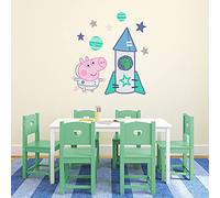 Stickerscape Peppa Pig Space Wall Stickers (George Rocket - Large Size)| Official Peppa Pig Wall Decal, Wall Decor | Easy to Apply, Cleanly Removable