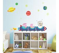 Stickerscape Peppa Pig Space Wall Stickers (Rocket Train - Large Size)| Official Peppa Pig Wall Decal, Wall Decor | Easy to Apply, Cleanly Removable