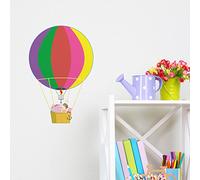 Stickerscape Peppa Pig Transport Wall Stickers (Hot Air Balloon - Regular Size)| Official Peppa Pig Wall Decal, Wall Decor | Easy to Apply, Cleanly Removable
