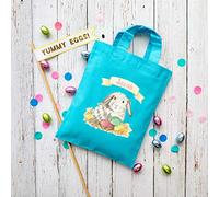 Stickerscape Personalised Bunny Easter bag (Blue) | Easter Egg Hunt Bags for Children | Lots of Colours to Choose From