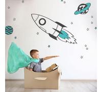 Stickerscape Rocket And Stars Wall Sticker Pack