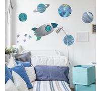 Stickerscape Rocket, Planets And Stars Wall Sticker Pack