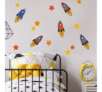 Stickerscape Rocket Wall Sticker Pack Children's Bedroom Nursery Playroom Décor Self-Adhesive Removable
