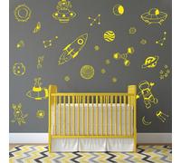 Stickerscape Space Doodles Wall Sticker Pack (Yellow)