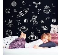 Stickerscape Space Wall Stickers (Space Doodles - White) | Space Wall Decals, Space Stickers for Walls, Space Wall Decor| Easy to Apply, Cleanly Removable