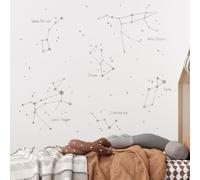 Stickerscape Star Wall Sticker (Light Grey Constellations - Large) | Star Wall Decals, Space Stickers for Walls, Space Wall Decor| Easy to Apply, Cleanly Removable