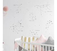 Stickerscape Star Wall Sticker (Light Grey Constellations - Regular) | Star Wall Decals, Space Stickers for Walls, Space Wall Decor| Easy to Apply, Cleanly Removable