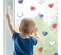 Stickerscape Street Party Decorations (Hearts - Stickaround) | Coronation Window Stickers to Decorate | Coronation Window Decorations | Easy to Apply, Viewable from Both Sides