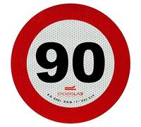 StickersLab - Retro-Reflective 3M Adhesive Placard In Class 2 Speed Limit Disc 90 km/h