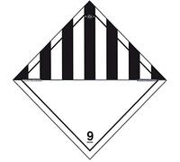 StickersLab - Self-adhesive label or aluminum support A.D.R for Class 9 for "Different Hazardous Materials and Objects" 300x300mm (Model - Aluminium)