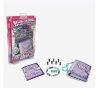 Sticki Rolls Creative Book Set with 120 Stickers and Wearable Bracelet Making Kit, Pink and Blue