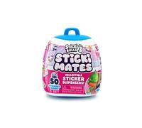 Sticki Rolls® Sticki Mates™ - Collectible Mini Character Sticker Dispenser, Includes 50 Stickers & Backpack Clip