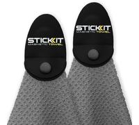 STICKIT Magnetic Golf Towel, Gray | 2-Pack | Top-Tier Microfiber Golf Towel with Deep Waffle Pockets | Industrial Strength Magnet for Strong Hold to Golf Carts or Clubs