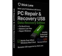 Sticklane EaseUS Windows Recovery USB (32GB) - Fix BSOD, Boot Errors, Partition Issues & Data Loss - PC Repair Toolkit (Data Recovery Kit)