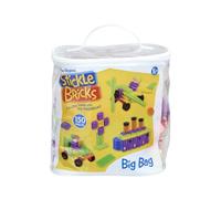 Stickle Bricks Big Bag - Toddler Construction Toy with Assorted Shapes & Colours - Easy Stick & Stack Building Blocks for Creative Play - Storage Bag Included - Ages 18 Months+ - STEM Learning Fun