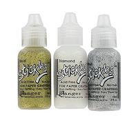 Stickles Glitter Glue Bundle of 3 Colors | Silver, Diamond, and Gold | Craft Glitter Glues