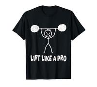 Stickman Lift Like A PRO Funny Bodybuilder T-Shirt