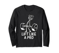 Stickman Lift Like A PRO Funny Weight Training Long Sleeve T-Shirt