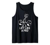 Stickman Lift Like A PRO Funny Weight Training Tank Top