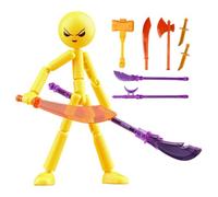 Stickmans Articulated Figure, Stop Motions Figure, Assembleable Stickmans Toy, For Teens Display Cabinet Nightstand Bedside Study Home Office