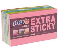 Stickn ValueX Extra Sticky Notes 76x127mm 90 Sheets Neon Colours (Pack 6) 21687