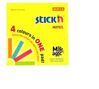Stickn Stickn Magic Sticky Notes 76x76mm 100 Sheets Neon Colours (Pack 12) 21571