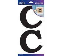 StickoSticko Basic Black Monogram Stickers-C, Other, Multicoloured