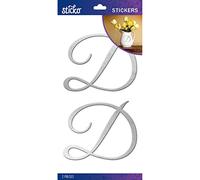 StickoSticko Elegant Silver Foil Monogram Stickers-D, Other, Multicoloured