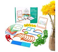 Sticks and Rings - Educational Logic Game - Toddler Enlightenment Toys,for Boys Girls Elementary Students Classroom Homeschooling School Family Nights Educators Summer Camp