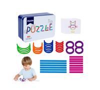 Sticks Matching Puzzle Toy Creative Sticks And Rings Wooden Shape Puzzle Wooden Kids Stacking Toys Creation Matching