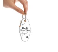 Sticky Art UK Do It For The Plot Funny Quote Keyring Unique Idea Girly Car Accessory
