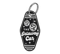 Sticky Art UK Getaway Car - Disco Ball Keyring: Girly Car Accessory, Acrylic Motel-style Keychain, Vintage Vibes, Unique Gift Idea, Song Inspired Keychain