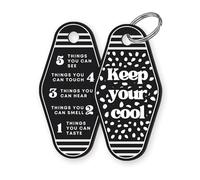 Sticky Art UK Keep Your Cool - Dots Keyring: Acrylic Motel-style Calming Keychain, Daily Well-Being, Anxiety Grounding, Mindful Stress Relief Gift
