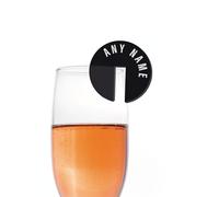 Sticky Art UK Personalised Drinks Tag: Custom Name Acrylic Glass Label, Charm For Glass, Party Essentials, Wedding Decor, Unique Home Bar Accessory Gift