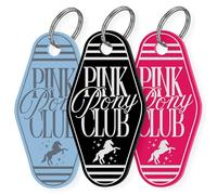 Sticky Art UK Pink Pony Club - Amoresa Motel Style Keyring: Retro Acrylic Keychain, Song-Inspired, Small Gift For Her, Gay Icon, Girly Car Accessory