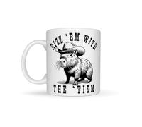 Sticky Art UK Rizz 'Em with The 'Tism - Capybara: Funny Autism Mug, Humorous Coffee Cup for Autism Awareness, Bold Quirky Meme Mug, Gift for Autistic Friend